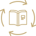 A close-up of a gold-colored emblem with the number 