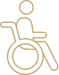 A yellow wheelchair with a footrest and a small seat cushion, positioned indoors on a tiled floor.